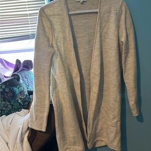 Madewell Light Beige/ grey  Open-Front Cardigan